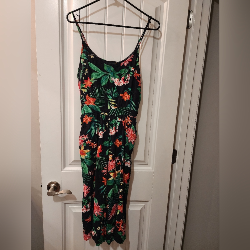 Derek Heart Hawaiian Floral Pants Jumpsuit